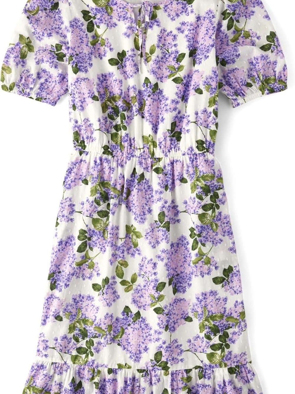 Gymboree White Dress with Lavender Floral Print